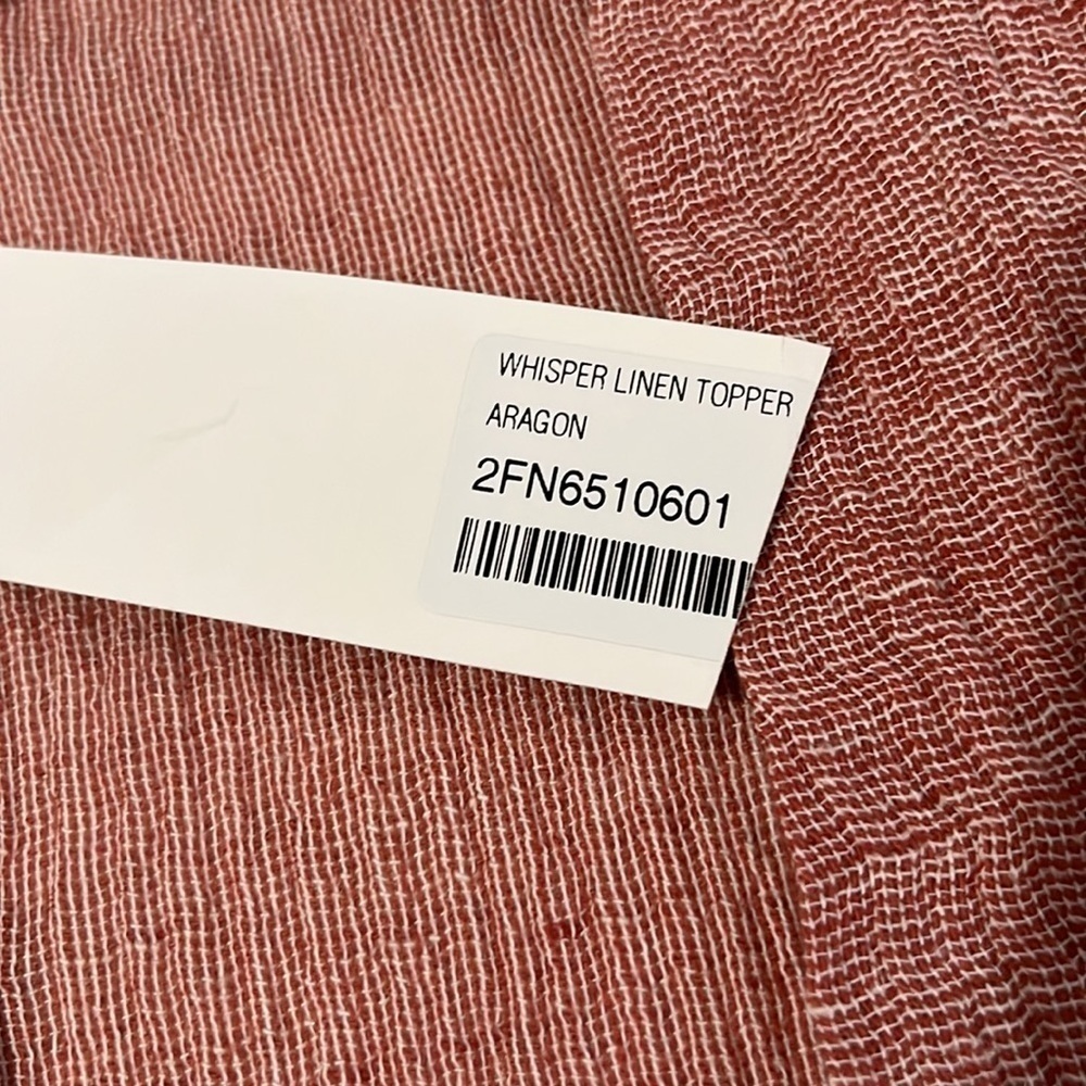 Soft Surroundings Whisper Linen Topper Size Small NWT - Picture 5 of 7